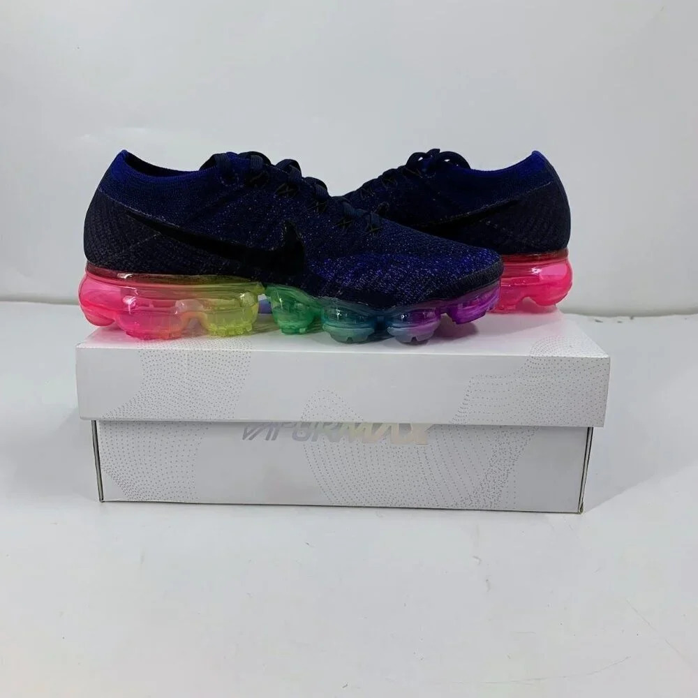 Nike Women's Air Vapormax Be true Lace Up 2017 Rainbow 883274-400 Size 7 NWB